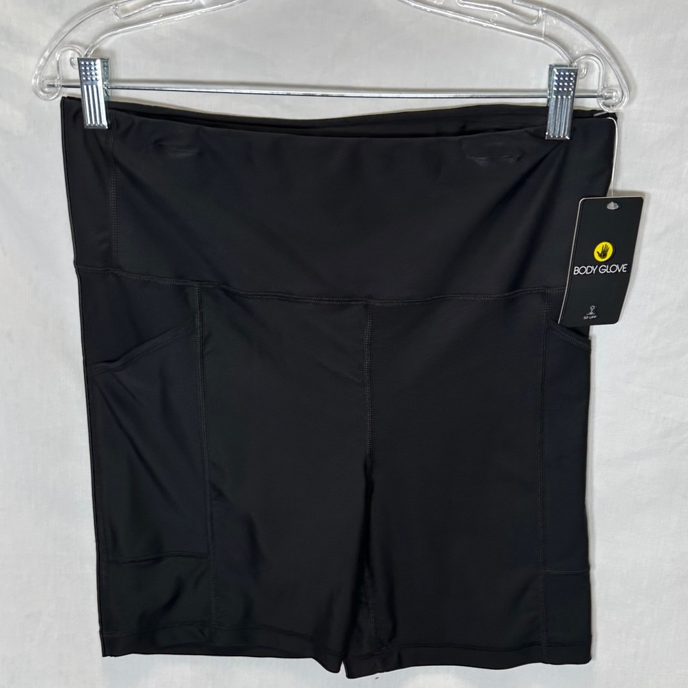 Body Glove Women's Jet Black Bike Shorts 2X UPF 50